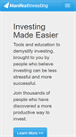 Mobile Screenshot of manifestinvesting.com