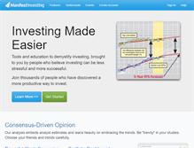 Tablet Screenshot of manifestinvesting.com